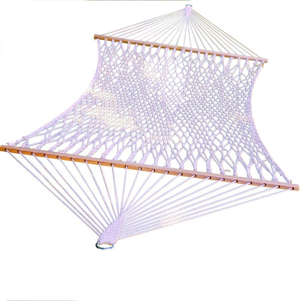 HAMMMOCKSINDIA | 4 Ft Wide x 11 Ft Overall Length | Cotton Rope Hammock | Single