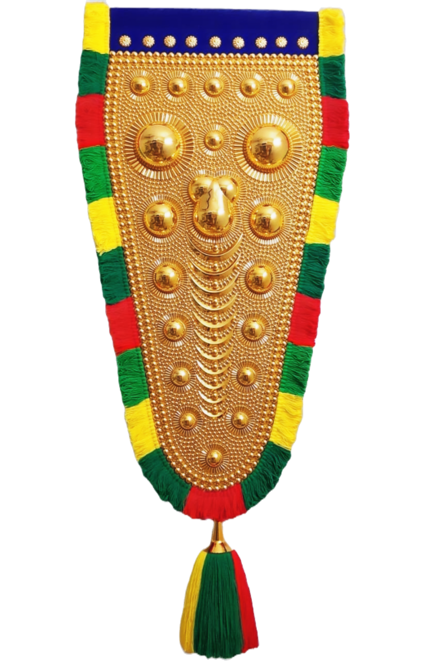 OAK N' OAK | 4 FEET | Kerala Traditional Gold Plated Ornamental Decorative Wall Hanging nettipattam (Caparison) by artisans from Kerala