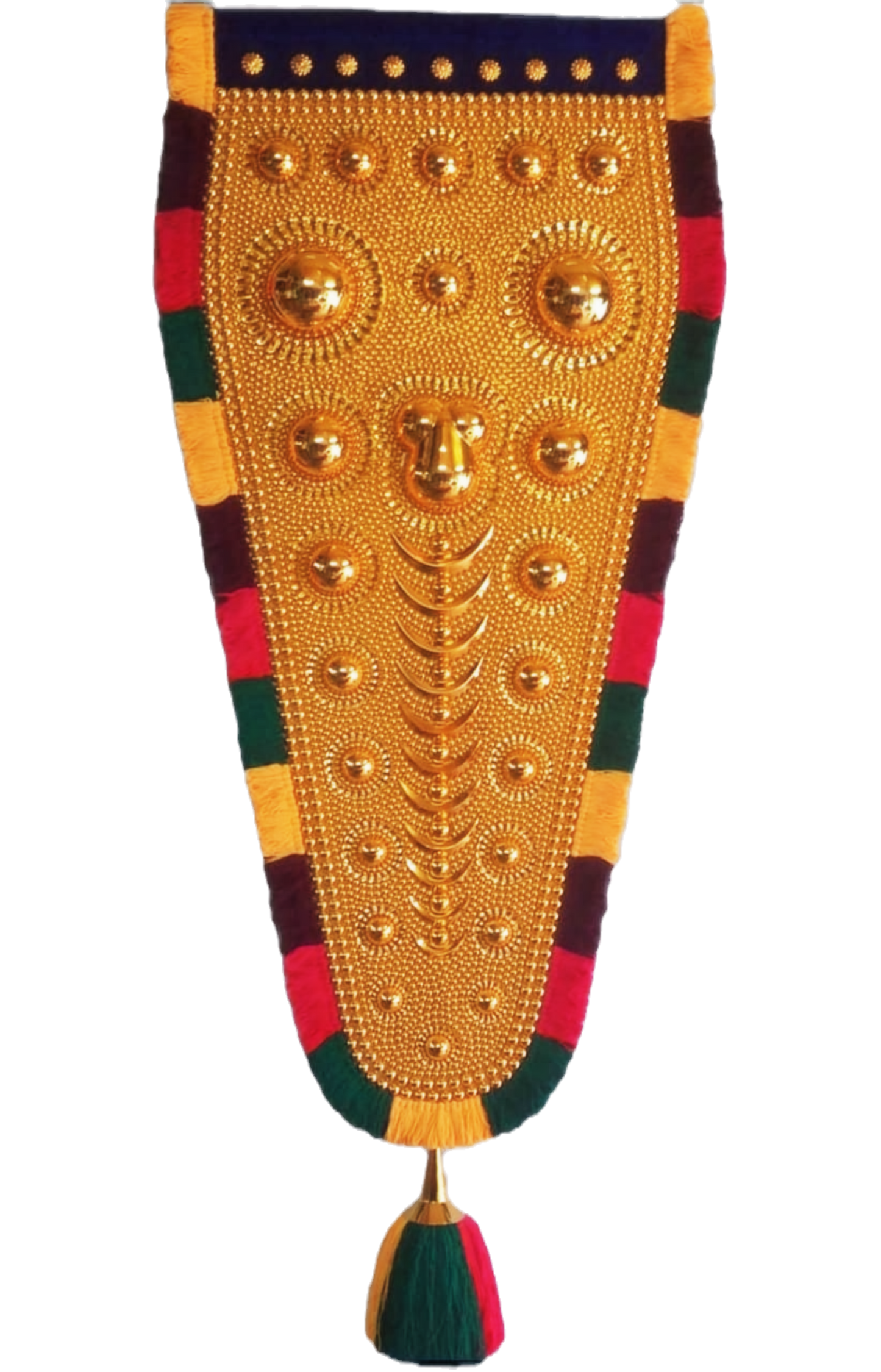 OAK N' OAK | 5 FEET | Kerala Traditional Gold Plated Ornamental Decorative Wall Hanging nettipattam (Caparison) by artisans from Kerala