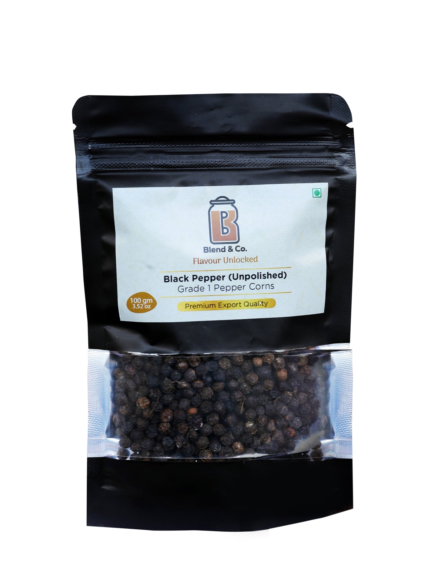 Blends & Co | Black Pepper Whole (12mm Extra Bold) | Aromatic Kali Mirch