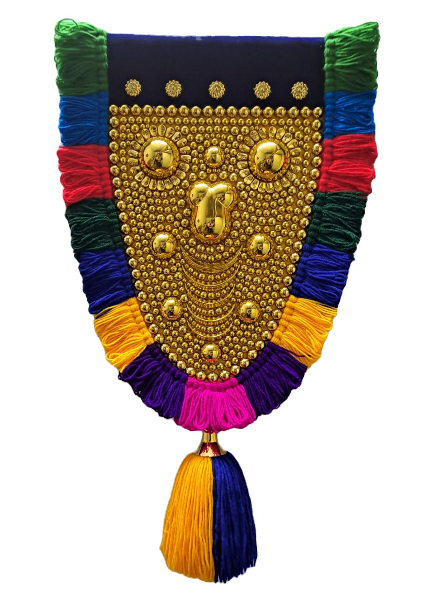 OAK N' OAK | 1 FEET | Kerala Traditional Gold Plated Ornamental Decorative Wall Hanging nettipattam (Caparison) by artisans from Kerala