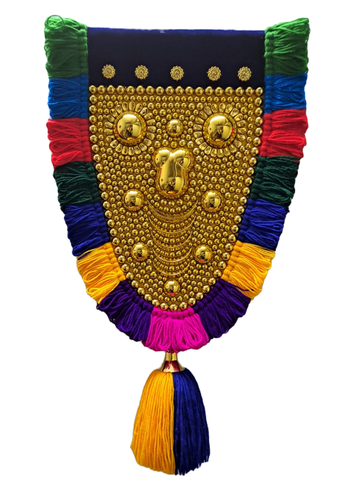 OAK N' OAK | 1 FEET | Kerala Traditional Gold Plated Ornamental Decorative Wall Hanging nettipattam (Caparison) by artisans from Kerala