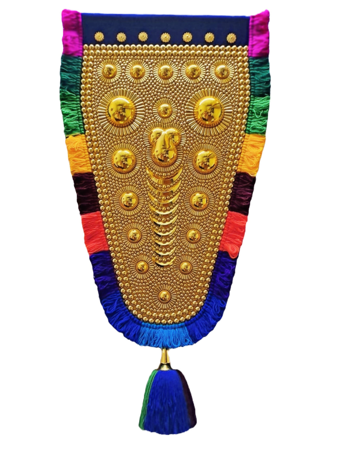 OAK N' OAK Nettipattam Wall Hanging | 3 Ft | Gold Plated Handmade Caparison
