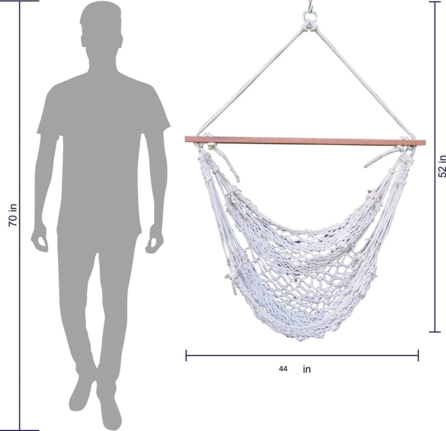 Cotton Rope Swing Hammock Chair| Single