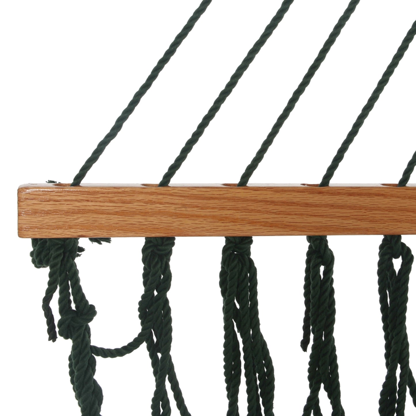 TWOTREE HAMMOCKS | 4 Ft. 4 in Wide x 11 Ft Overall Length |Green Colour Polyester Rope Hammock | Single