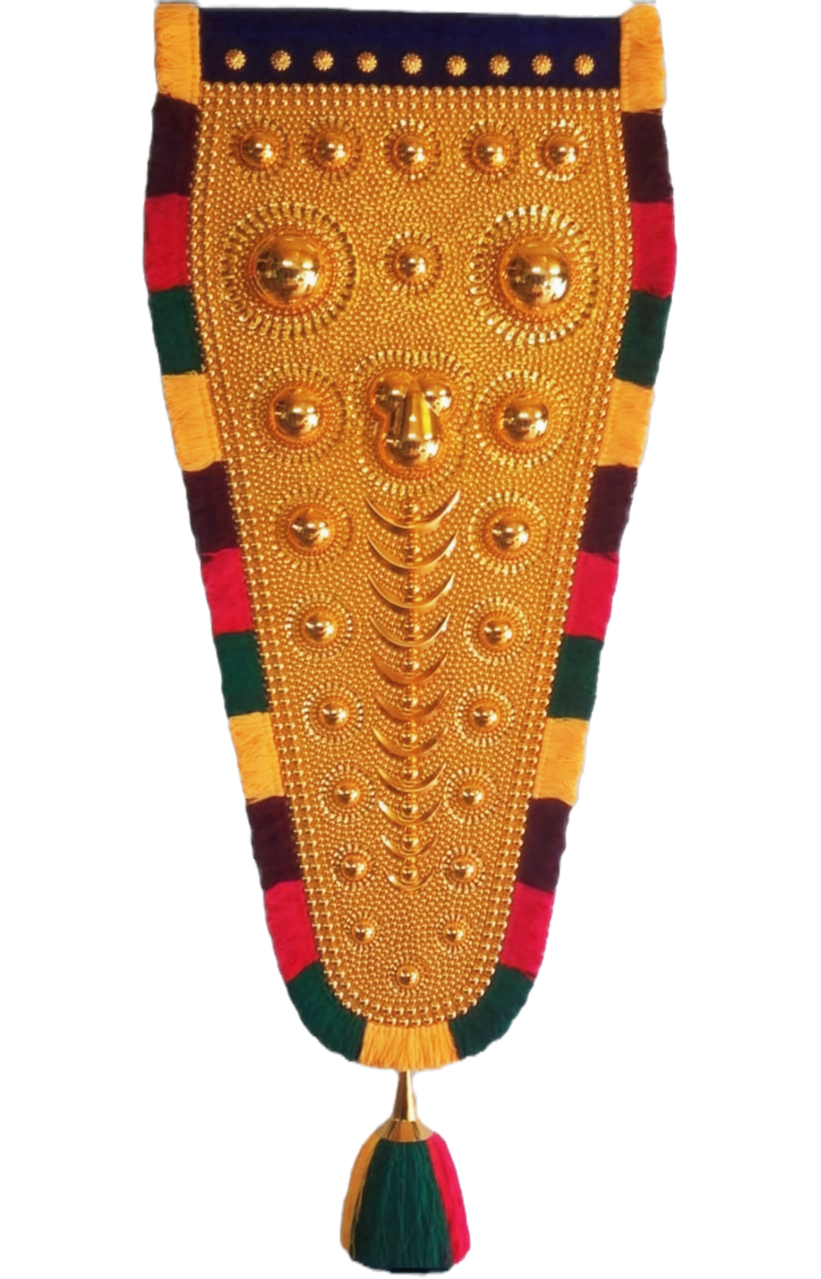 Kerala Nettipattam Wall Hanging | 5 Ft | Gold Plated Handmade Caparison