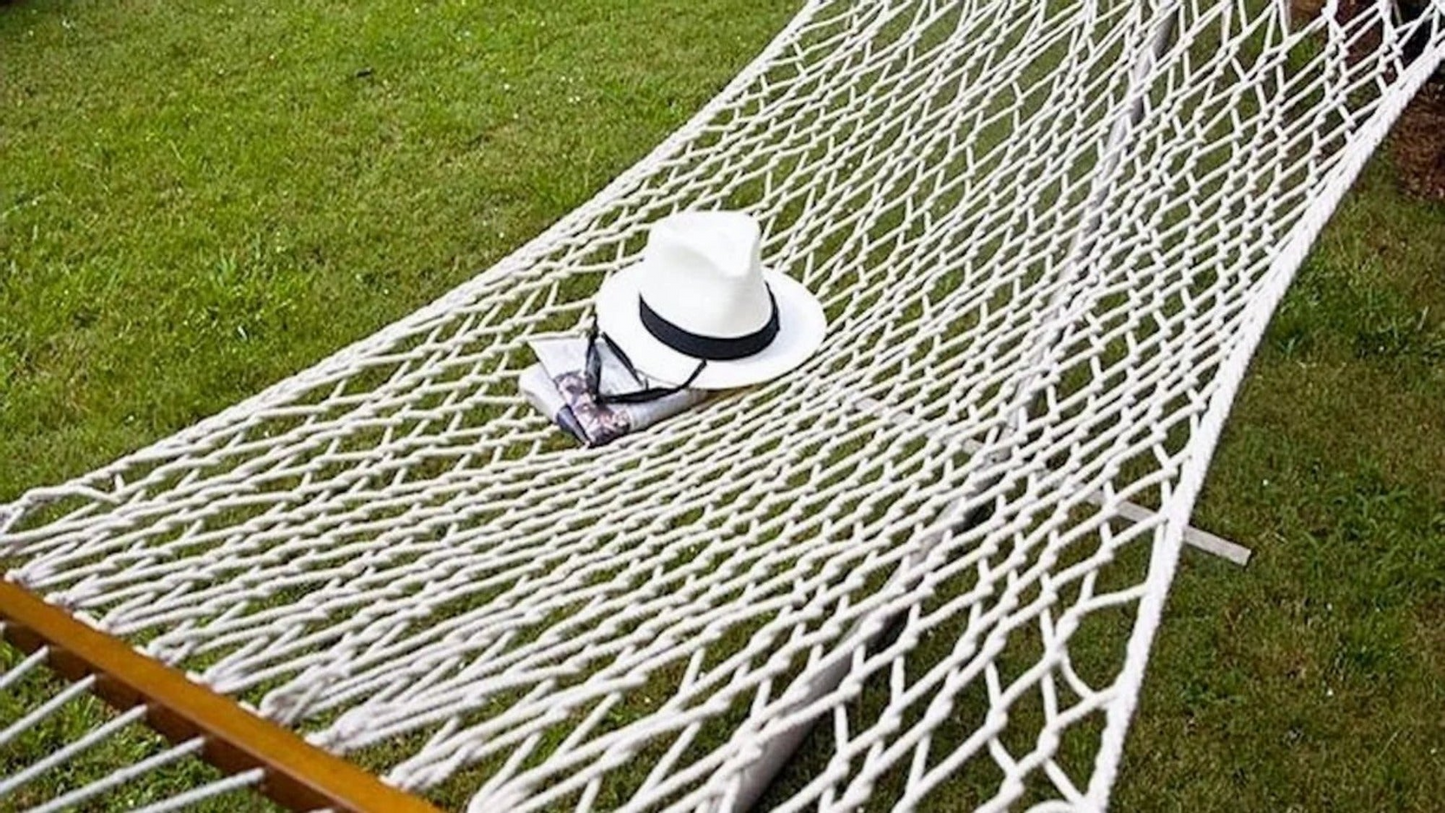 3 Ft. 8 in Wide x  11 Ft Overall Length | Polyester Rope Hammock | Single