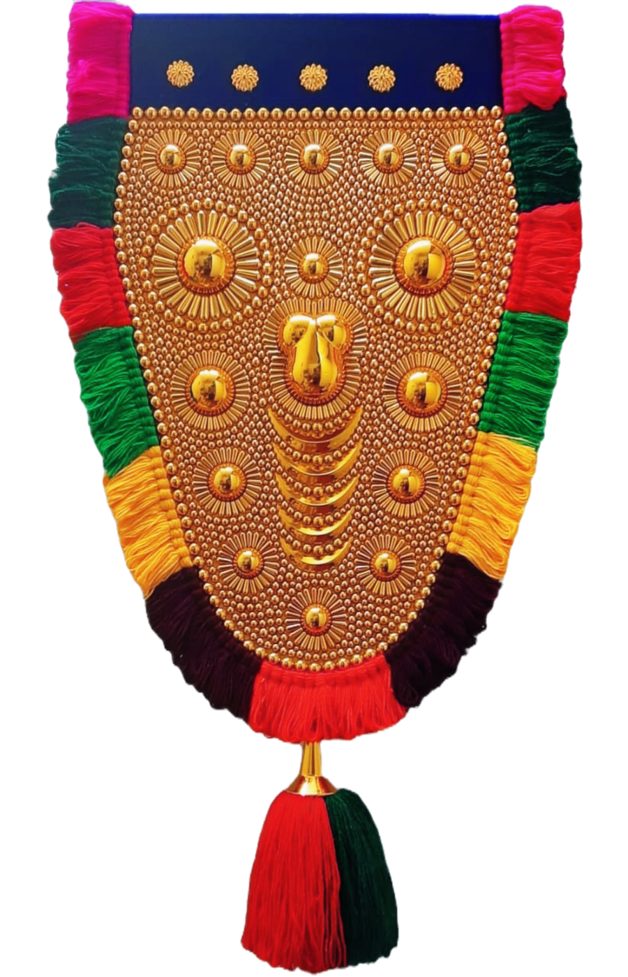 Kerala Nettipattam Wall Hanging | 2 Ft | Gold Plated Handmade Caparison