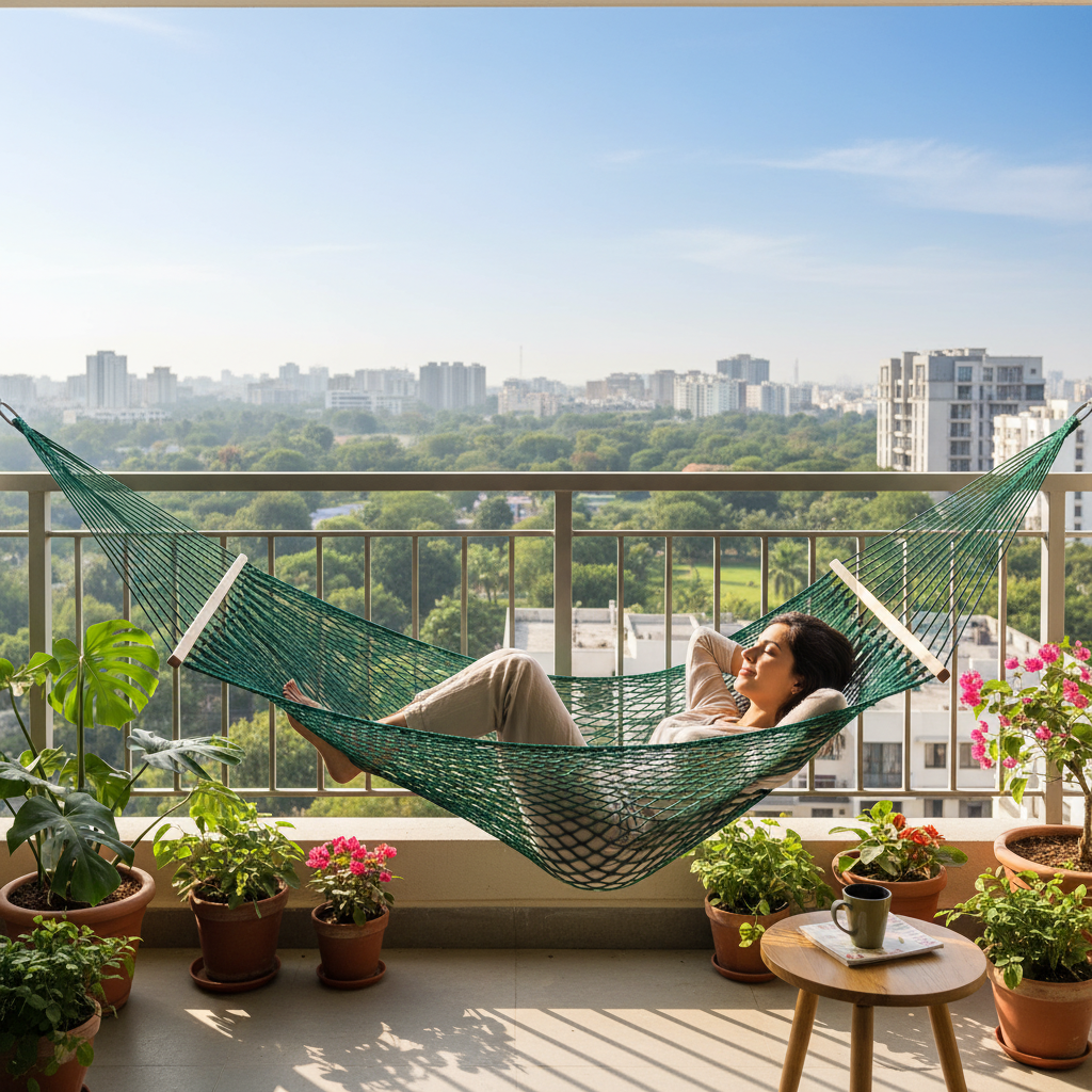 Green Single 3.8Ft Balcony