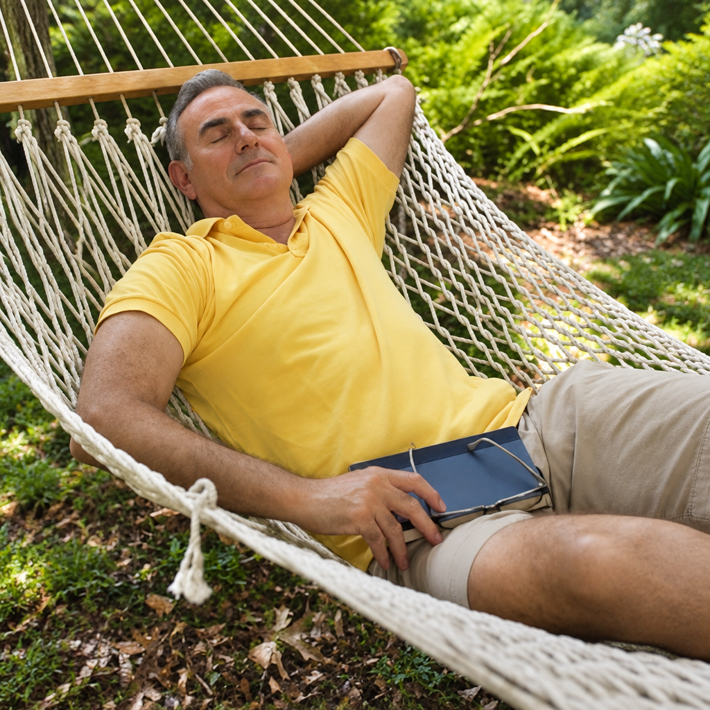 Square cotton single hammock