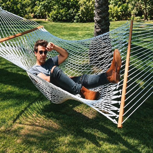 Square white polyester hammock
